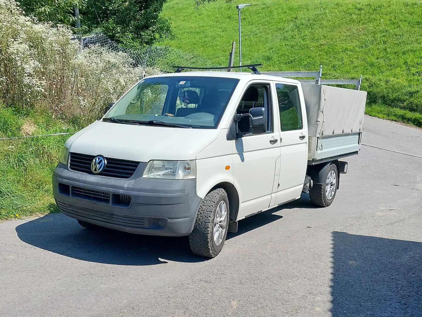 Volkswagen T5 Doppelkabiene Pritsche Biały - 1