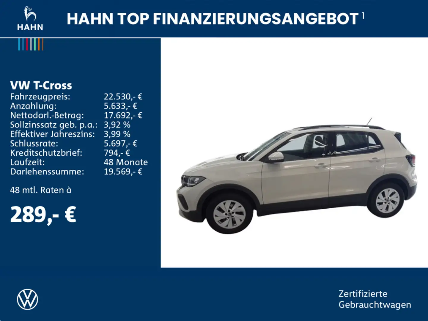 Volkswagen T-Cross 1.0TSI Life ACC AHK Navi PDC Sitzheizung Grau - 2