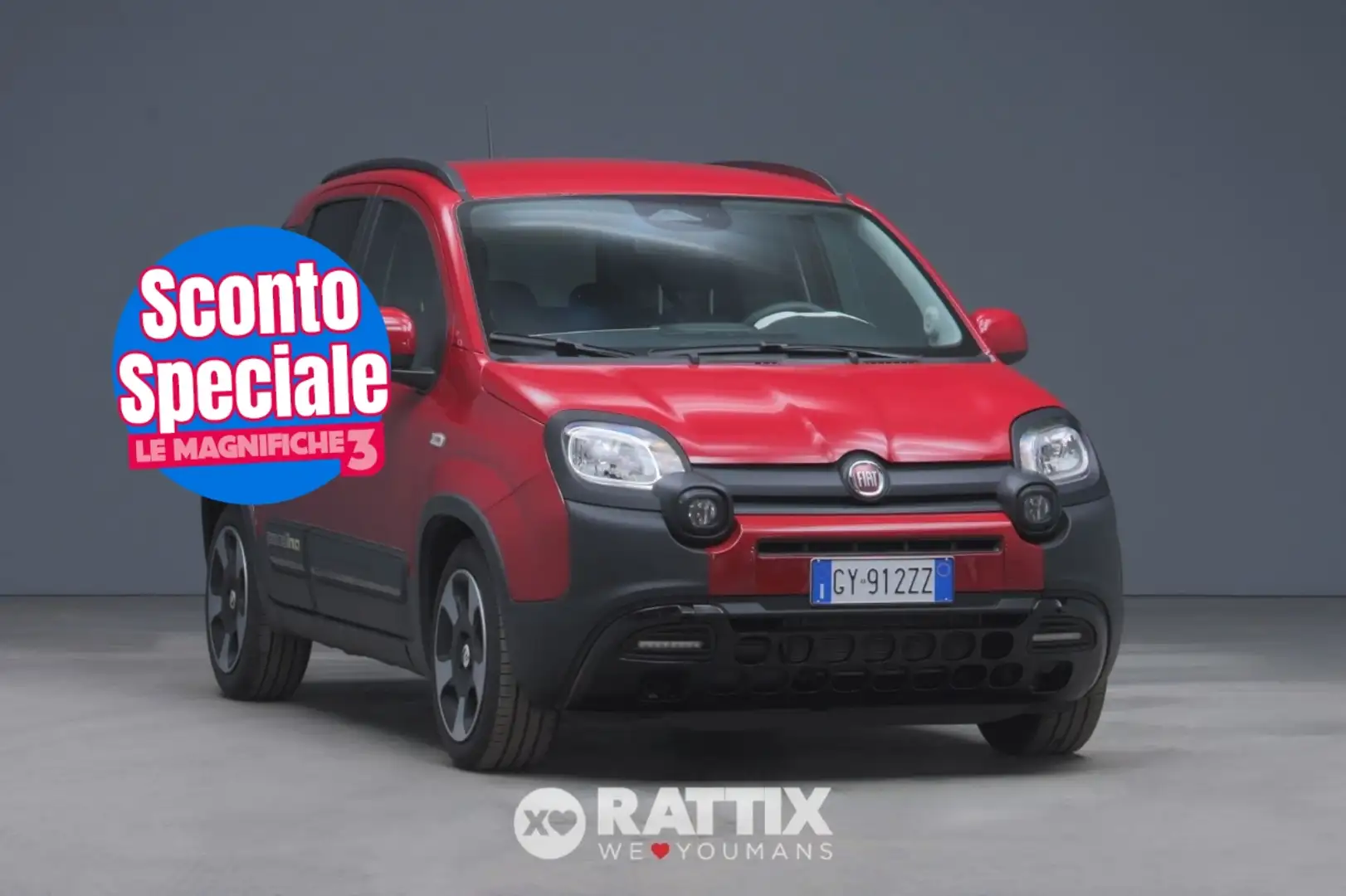 Fiat Panda Pandina 1.0 Firefly Hybrid 70CV Cross Rosso - 1