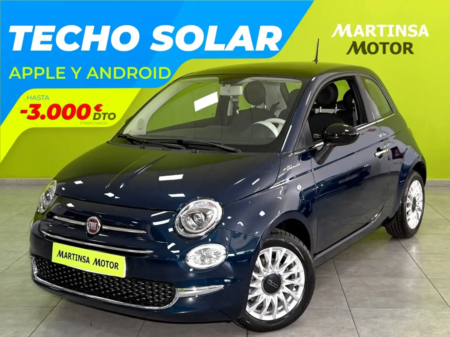Fiat 500 1.0 Hybrid Dolcevita 52kW Azul - 1