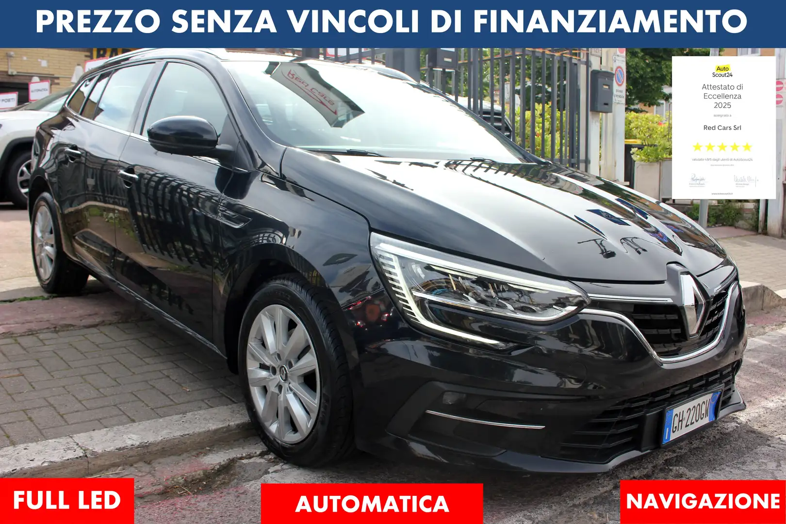 Renault Megane SW 140cv-AUTOMATICA *PREZZO VERO* NAVI Zwart - 1