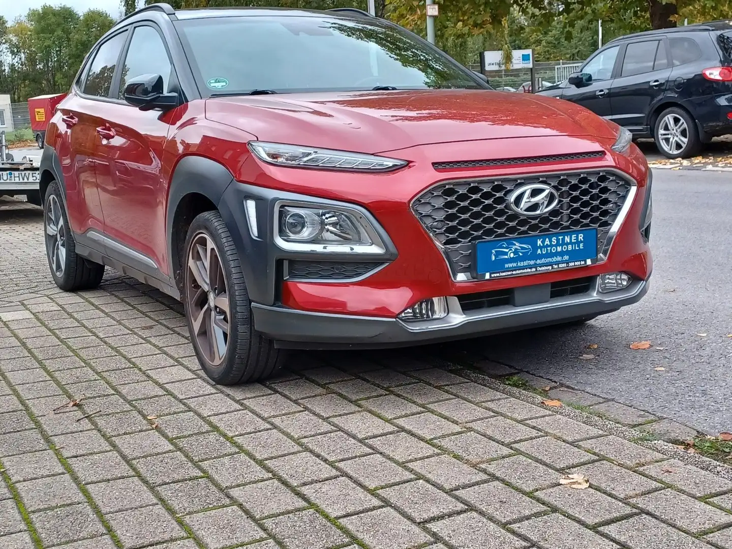 Hyundai KONA Style Teil-Leder, Navi, Sitzhzg, AndroidAut Rot - 1