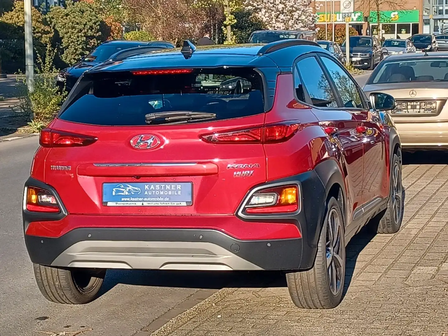 Hyundai KONA Style Teil-Leder, Navi, Sitzhzg, AndroidAut Rot - 2