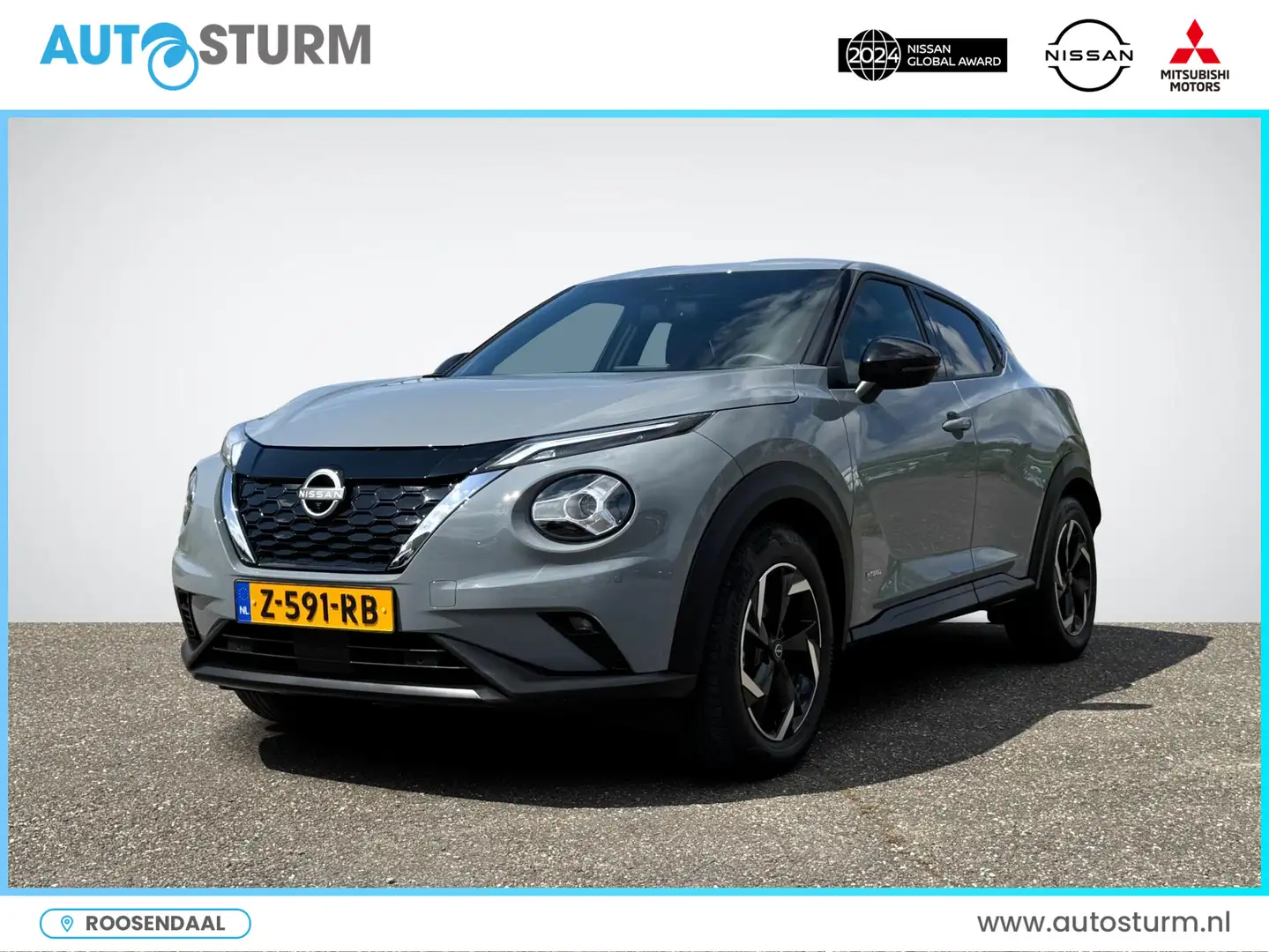 Nissan Juke 1.6 Hybrid Tekna Sound Pack | Navigatie | 360° Cam Grijs - 1