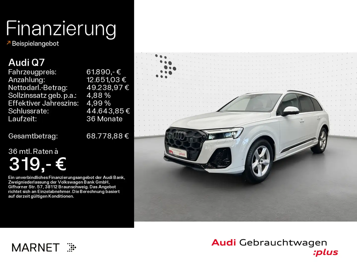 Audi Q7 45 TDI quattro S line*Navi*Matrix*Alu*HUD*AHK Weiß - 1