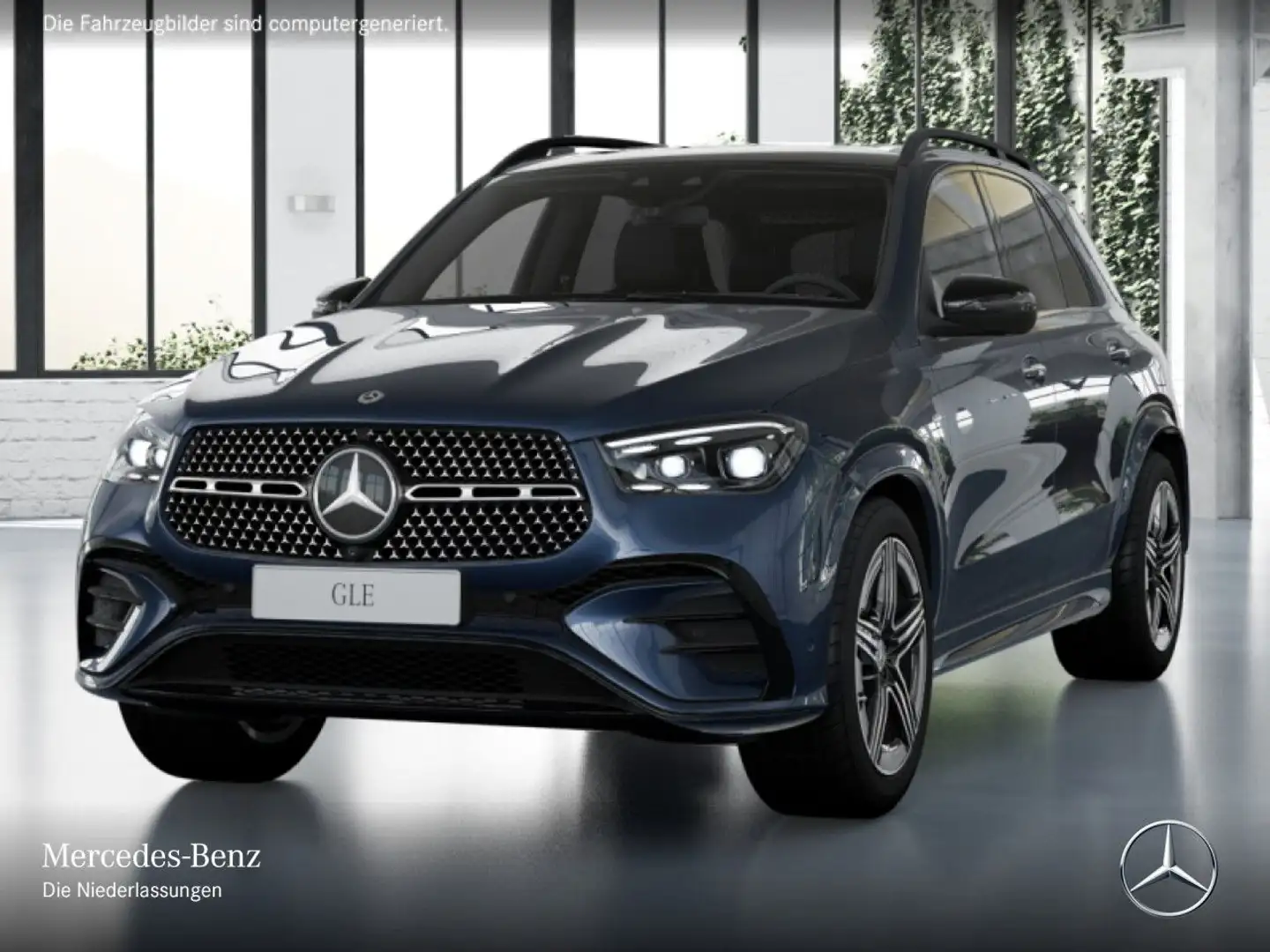 Mercedes-Benz GLE 350 de 4M AMG+NIGHT+PANO+360+AHK+MULTIBEAM+9G Blau - 2