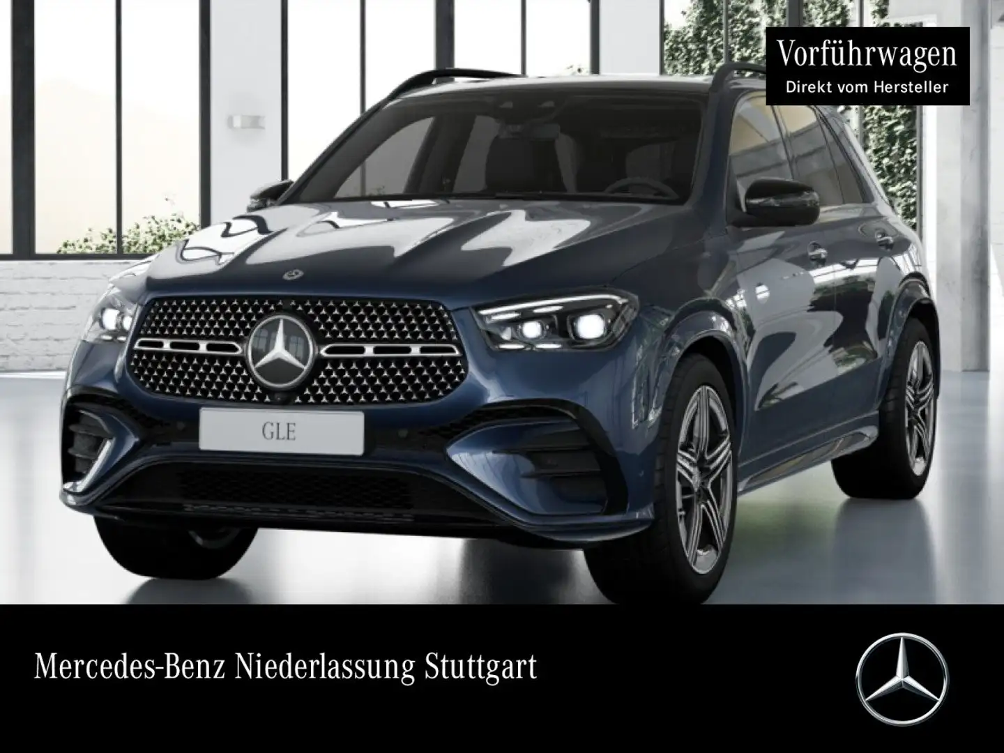 Mercedes-Benz GLE 350 de 4M AMG+NIGHT+PANO+360+AHK+MULTIBEAM+9G Blau - 1