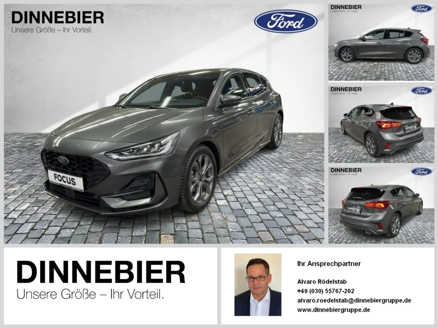 Ford Focus ST-Line X LED+Glasdach+Kamera+Navi+SHZ Grau - 1