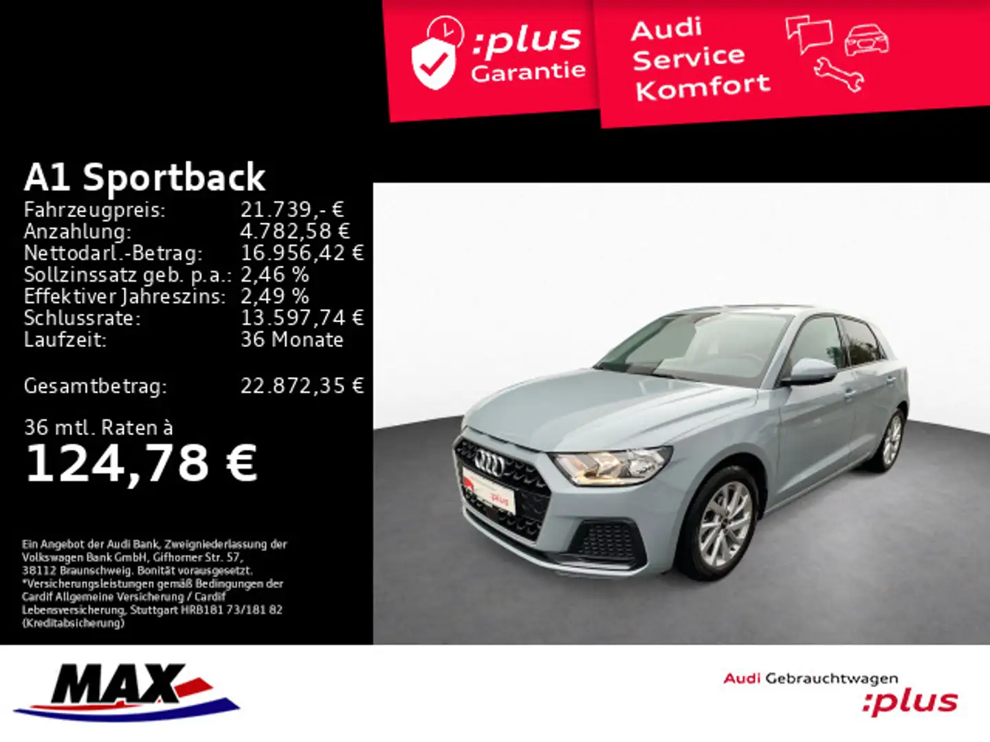 Audi A1 25 TFSI +SHZ+TEMPOMAT+PDC+CARPLAY++ Grau - 1