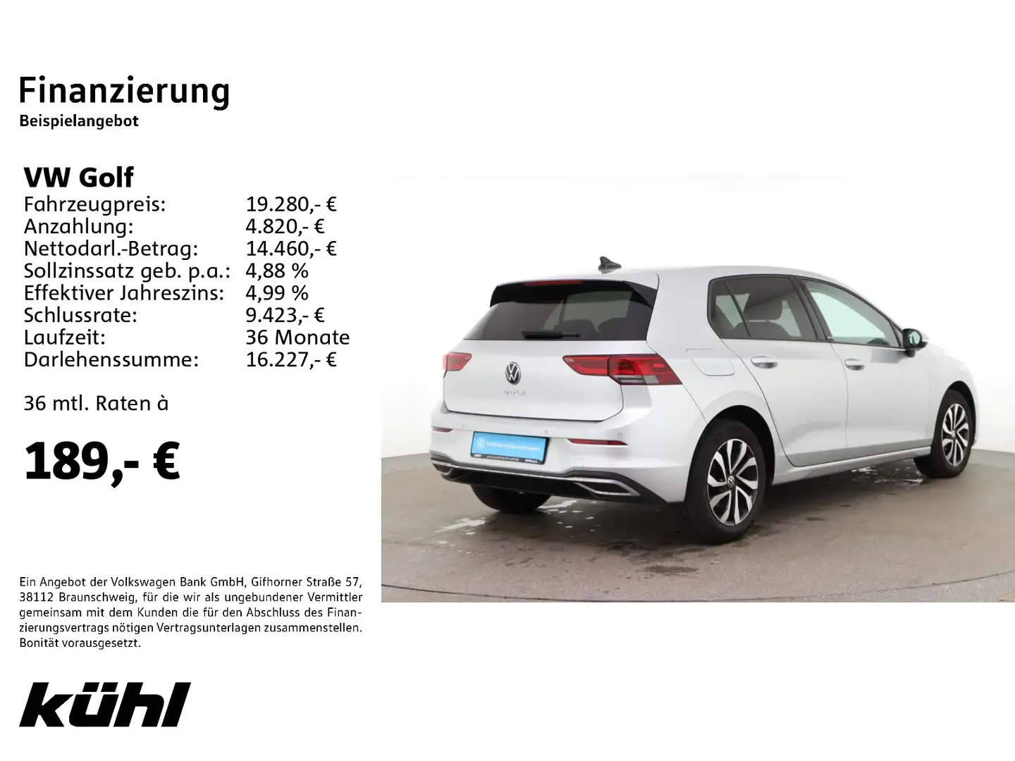 Volkswagen Golf 8 VIII 1.5 TSI Active LED ACC App Navi Silber - 2