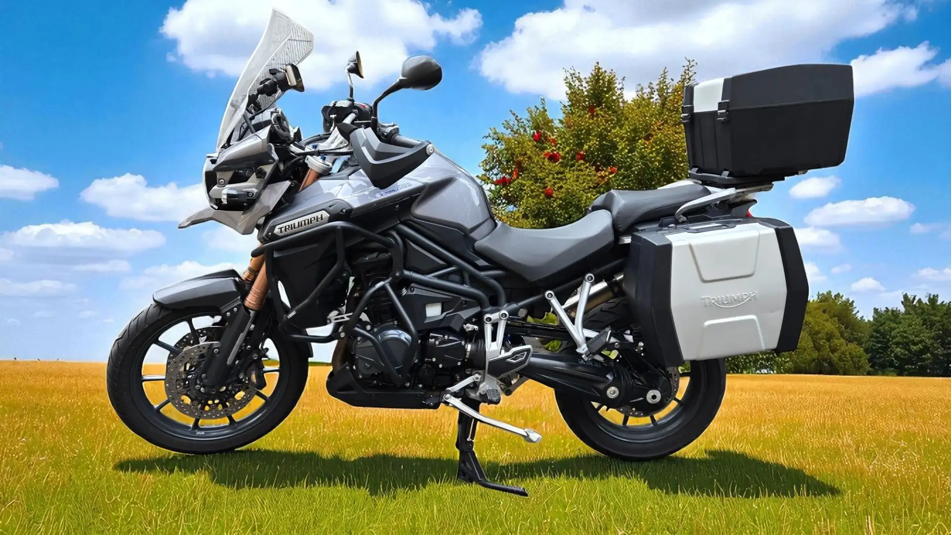 Triumph Tiger Explorer 1200, Koffern, Sturzbügel, Navigation Szary - 1
