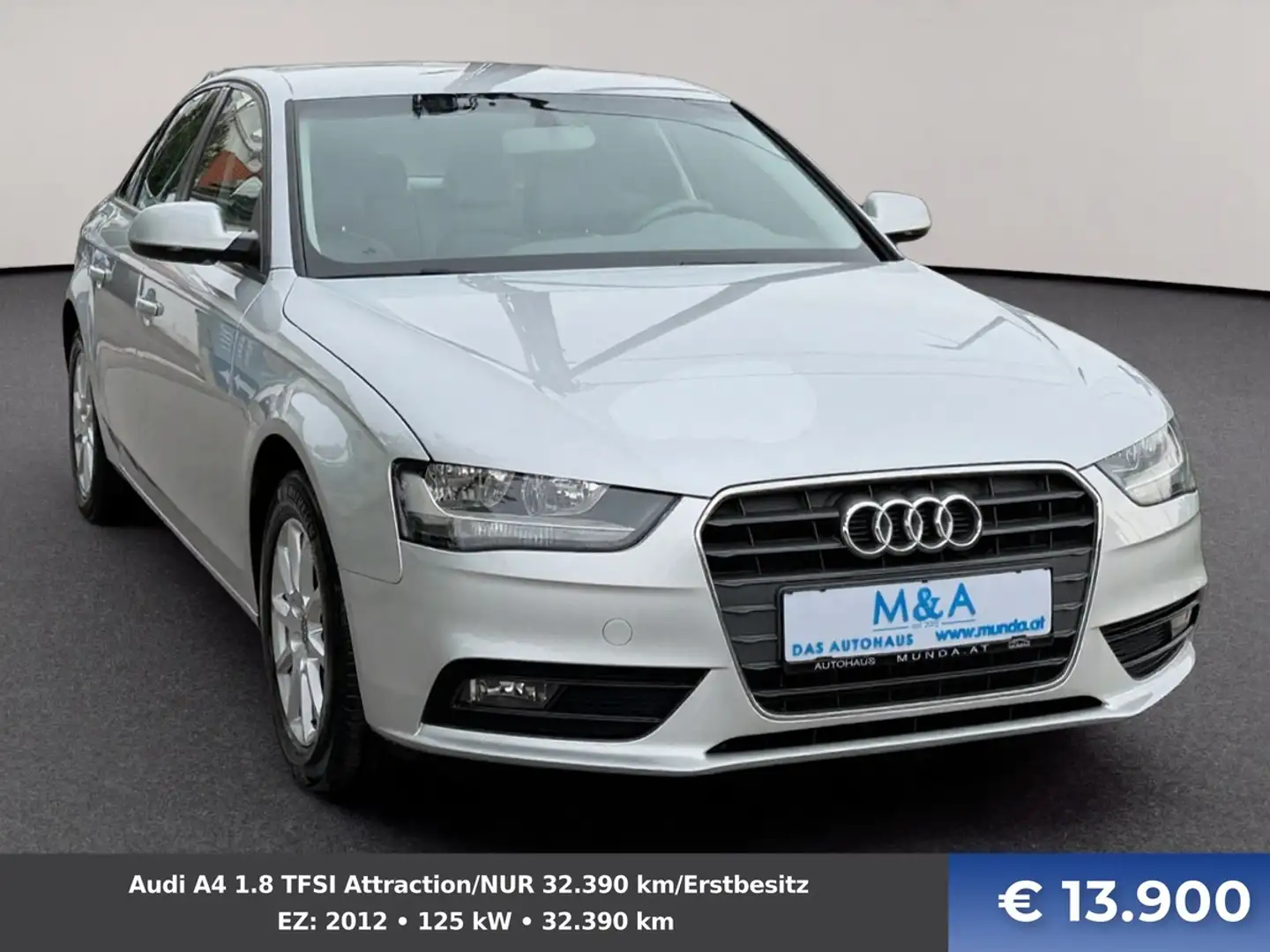 Audi A4 1.8 TFSI Attraction/NUR 32.390 km/Erstbesitz Grau - 2