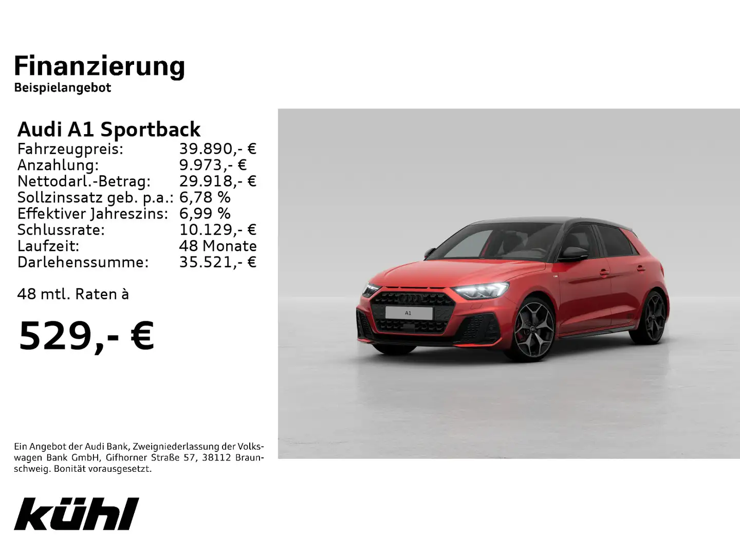 Audi A1 40 TFSI S tronic S line plus SONOS Rot - 2
