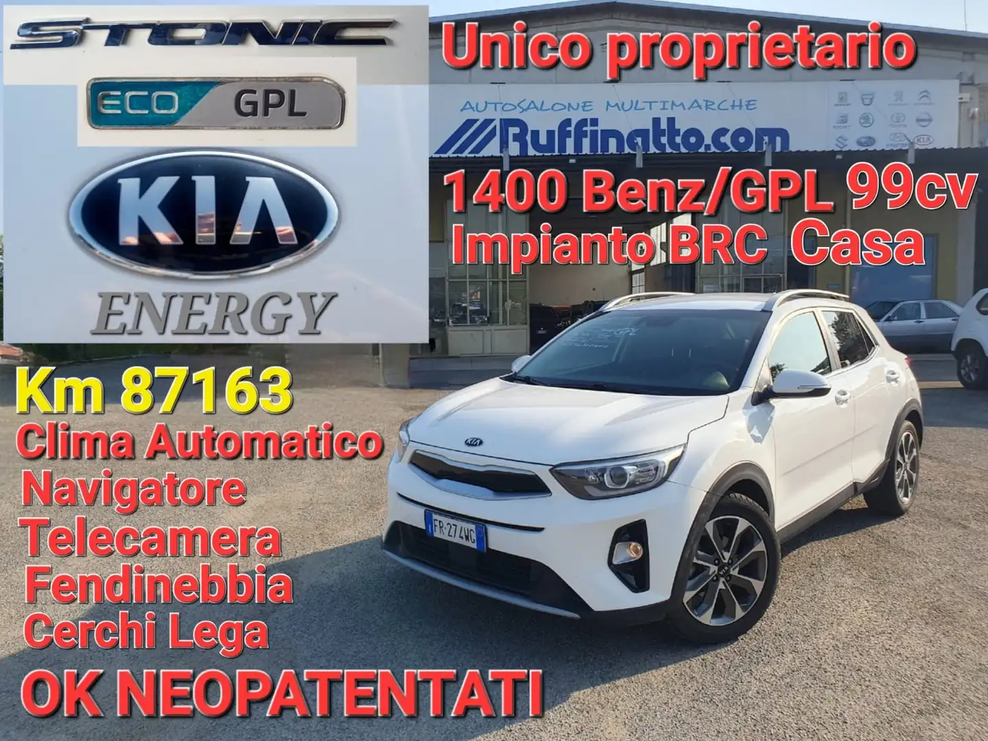 Kia Stonic Stonic 1.4 mpi eco Energy Gpl 97cv Bianco - 1