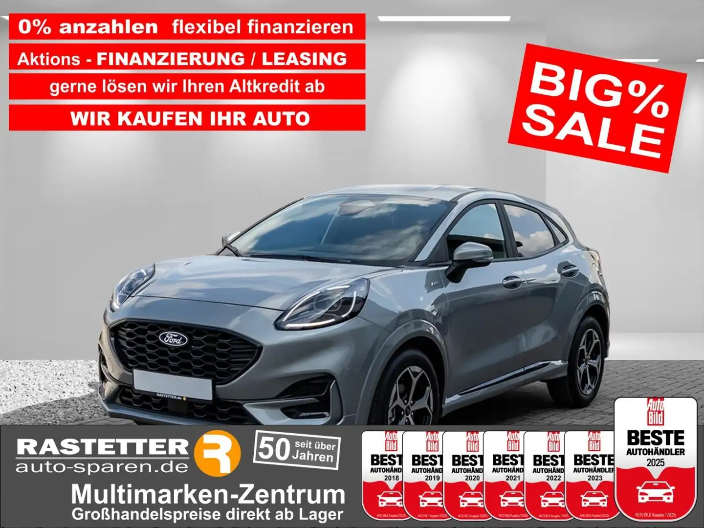 Ford Puma Hybrid ST-Line 5Jahre+Winter+Navi+virtCP+Kamera+PD Silber - 1
