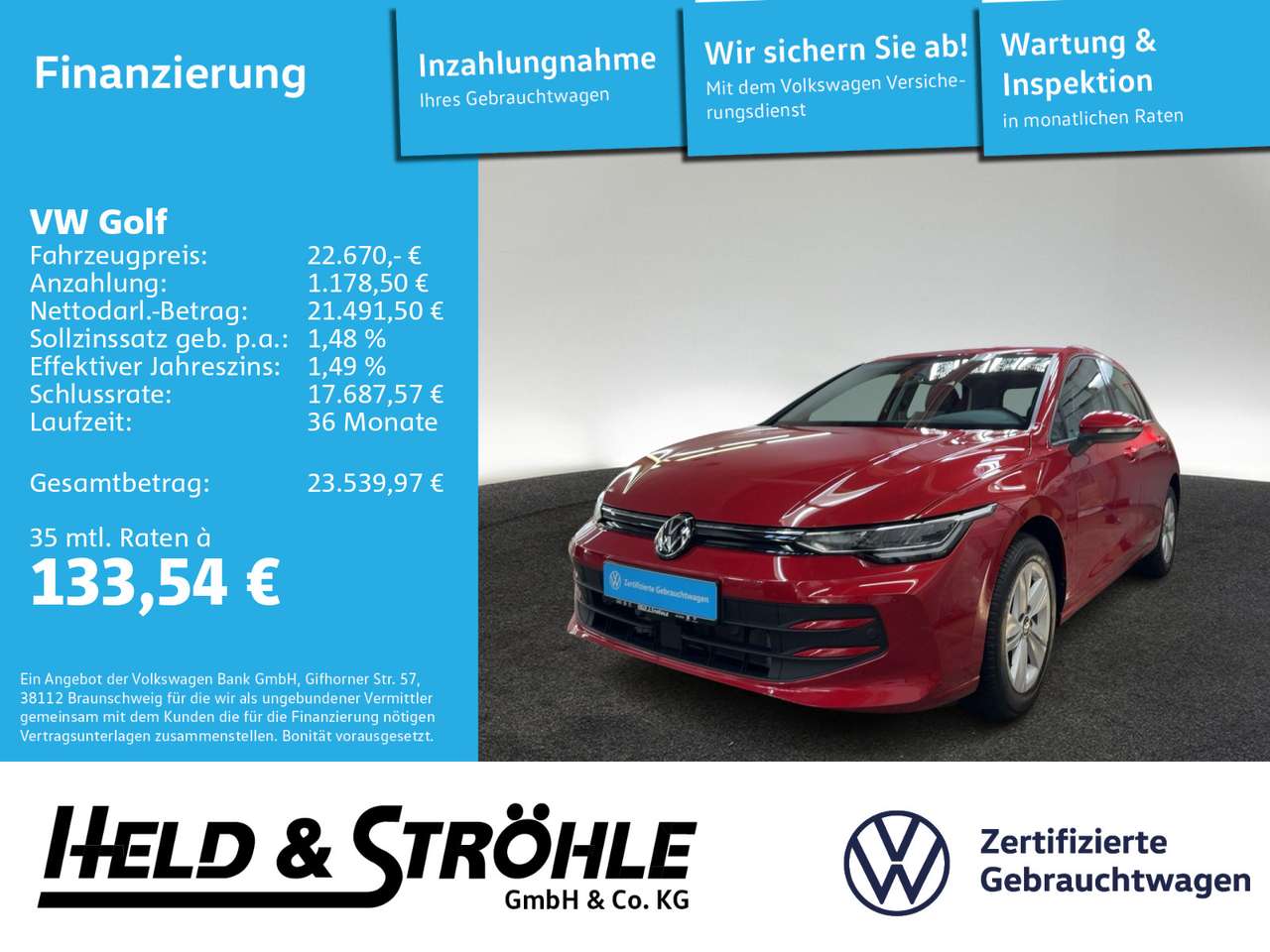 Volkswagen Golf — Volkswagen Golf 8 Life 1.5 TSI LED KAM PDC SHZ APP-CONNECT