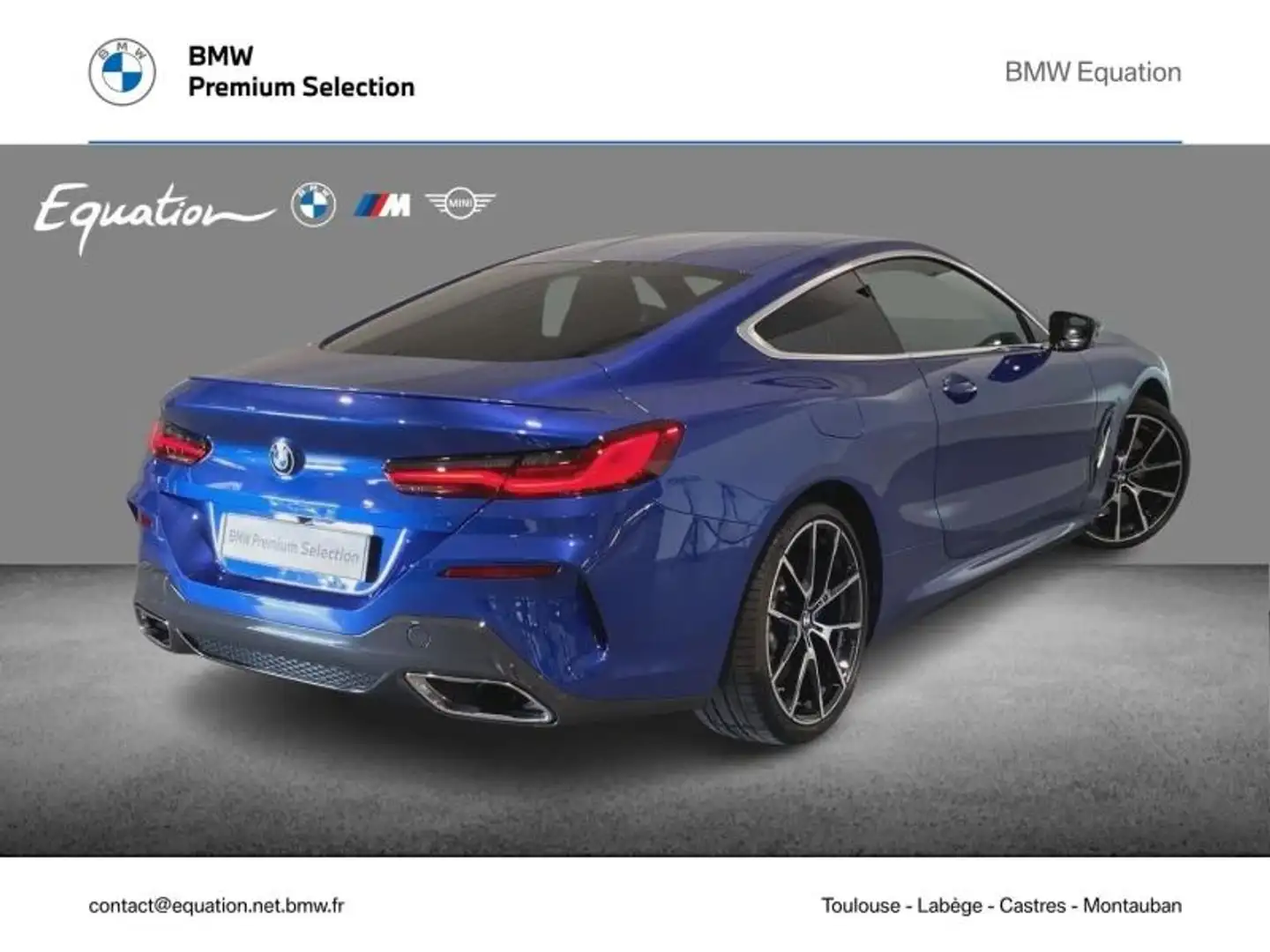 BMW 840 840dA xDrive 340ch M Sport Bleu - 2