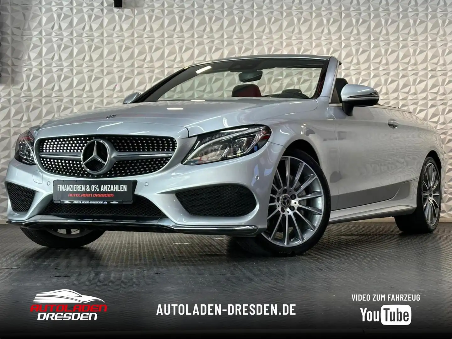 Mercedes-Benz C 200 CGI CABRIOLET AMG* LED#SHZ#NAVI#TEMPO#CAM Argento - 1