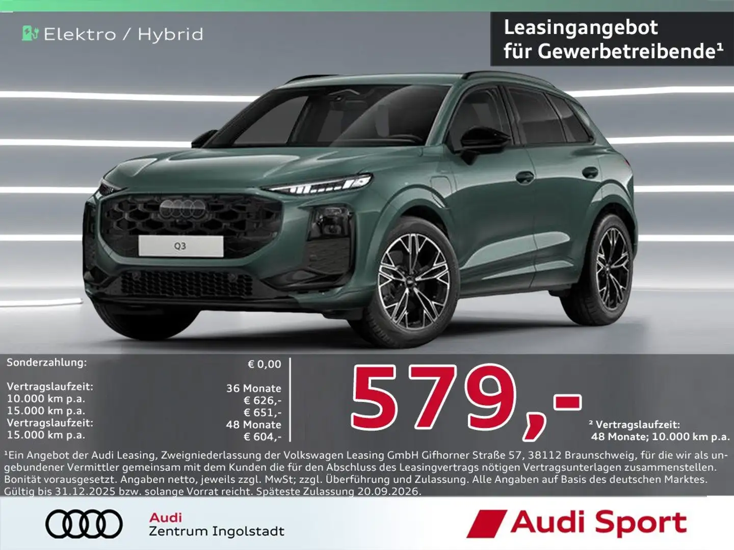 Audi Q3 SUV e-hybrid S tronic UPE 65.845,- Verde - 1