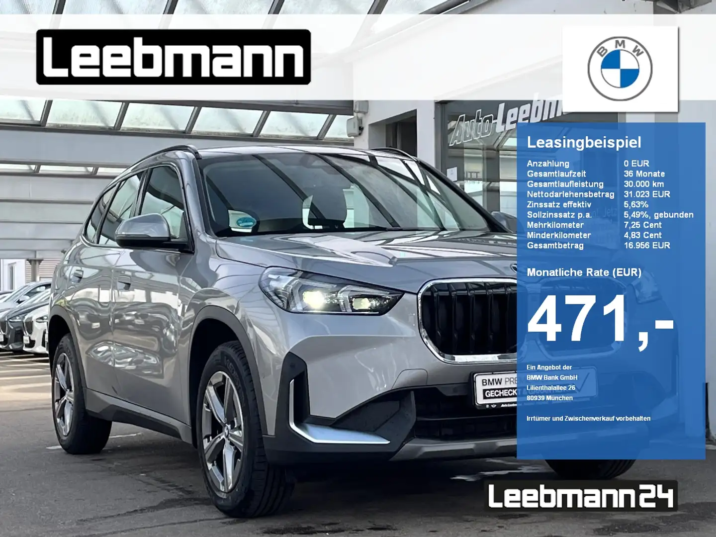 BMW X1 sDrive18i Anhängerkupplung/PremiumPaket/DrivAs Silber - 1
