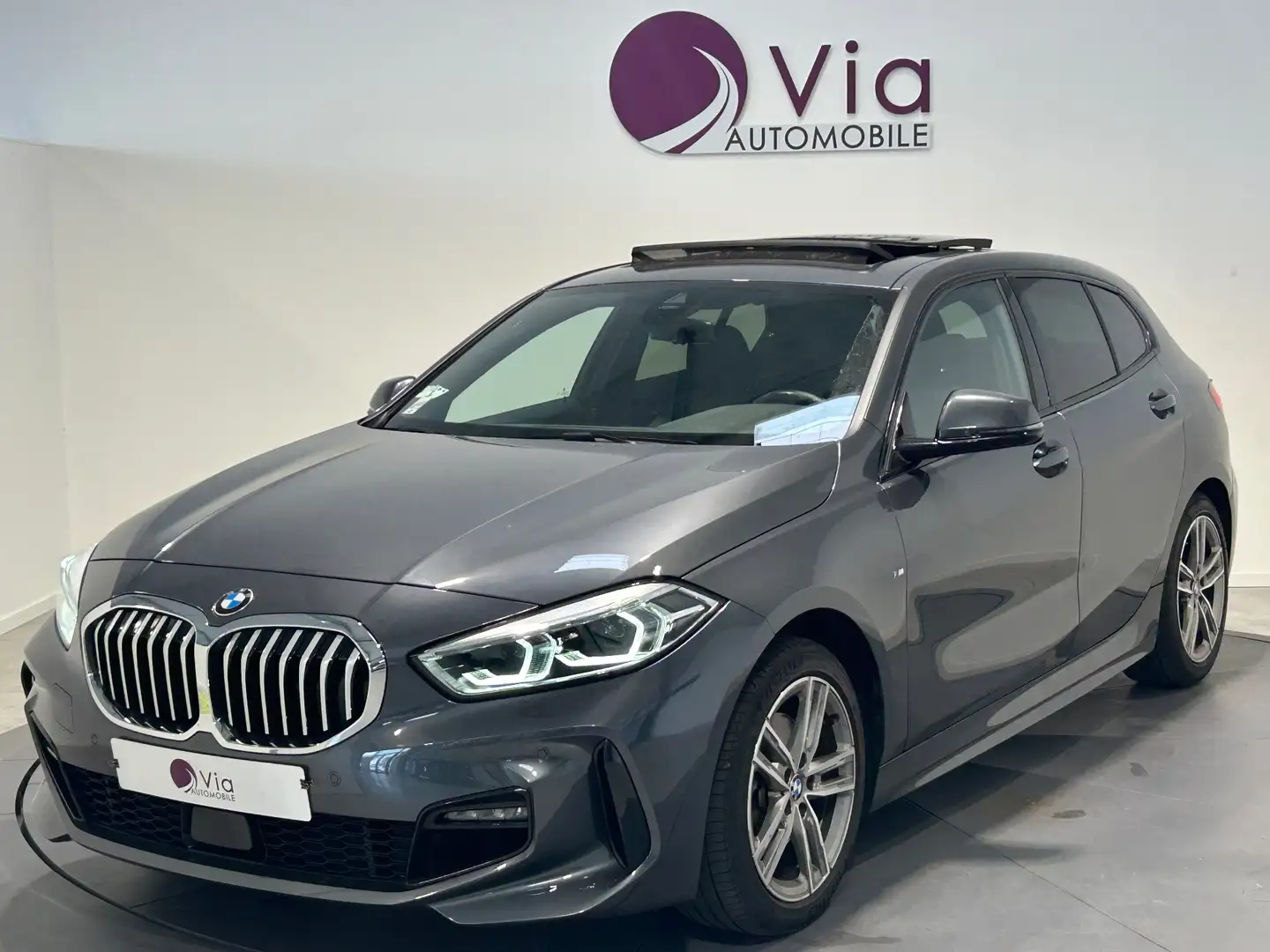 BMW 118 118i 140 ch M Sport Toit ouvrant Panoramique Gris - 1