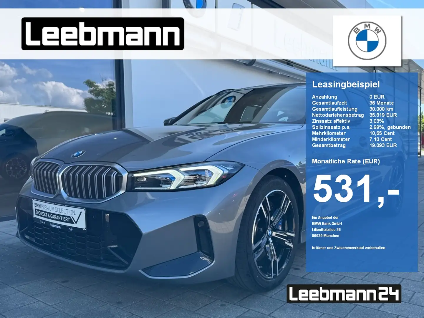BMW 320 d Tour. M-Sport AHK/HUD GARANTIE bis 07/2029 Grau - 1