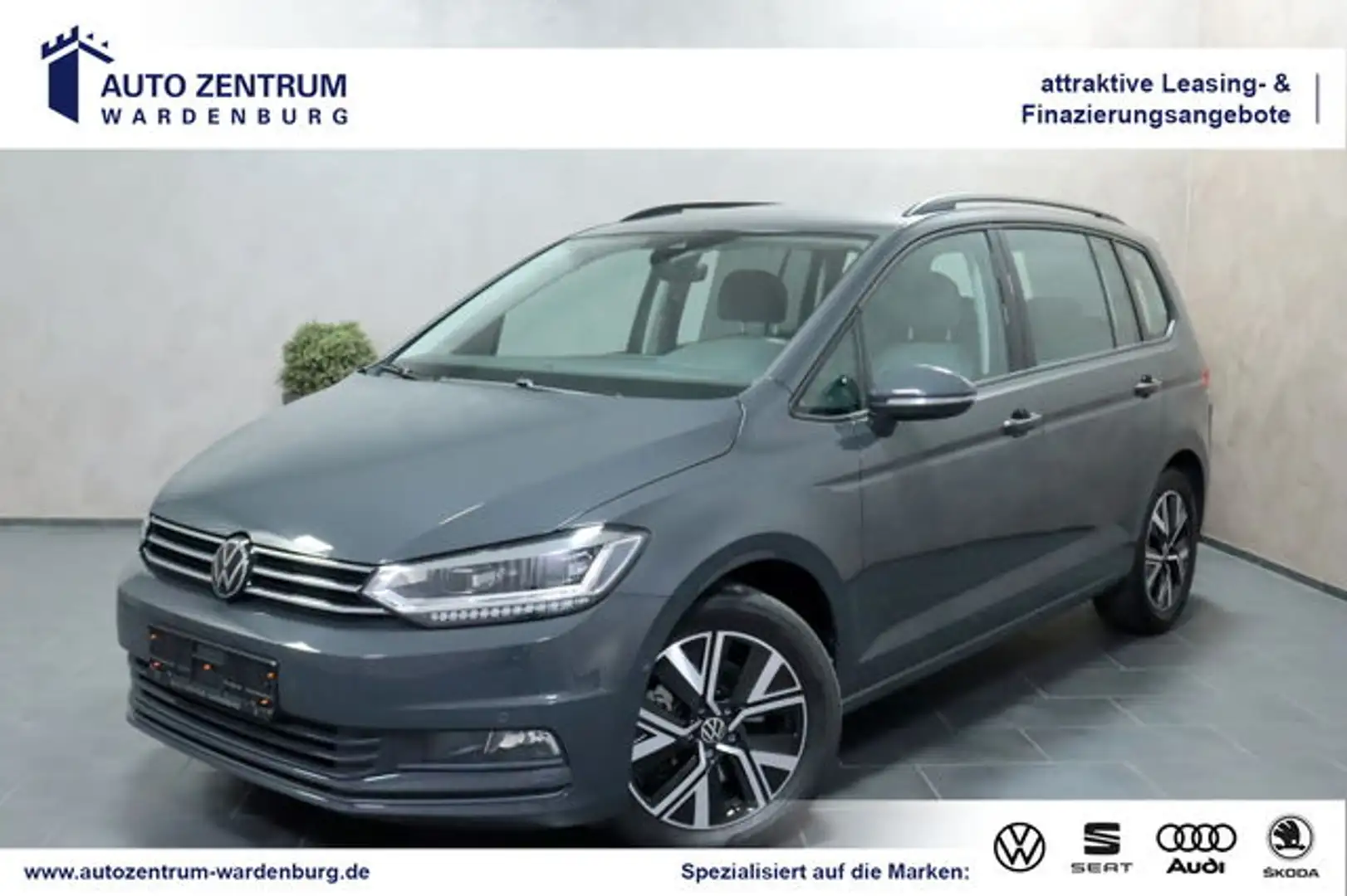 Volkswagen Touran 2.0 TDI DSG 7-Sitzer CL STHZG CAM VIRTUAL Grau - 1
