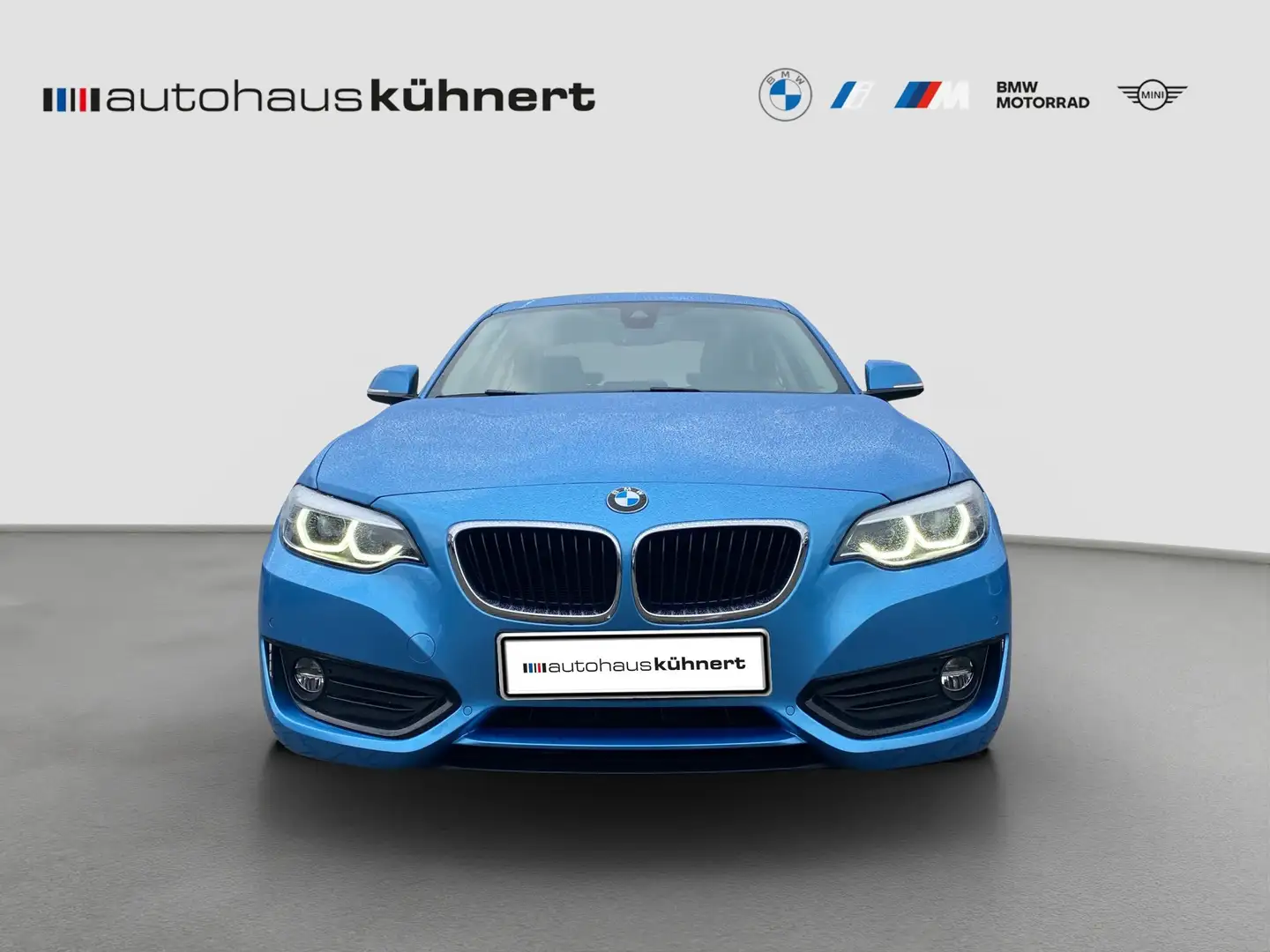 BMW 220 i Coupe Advantage SD SpurAss Navi ParkAss adFw. Bleu - 2
