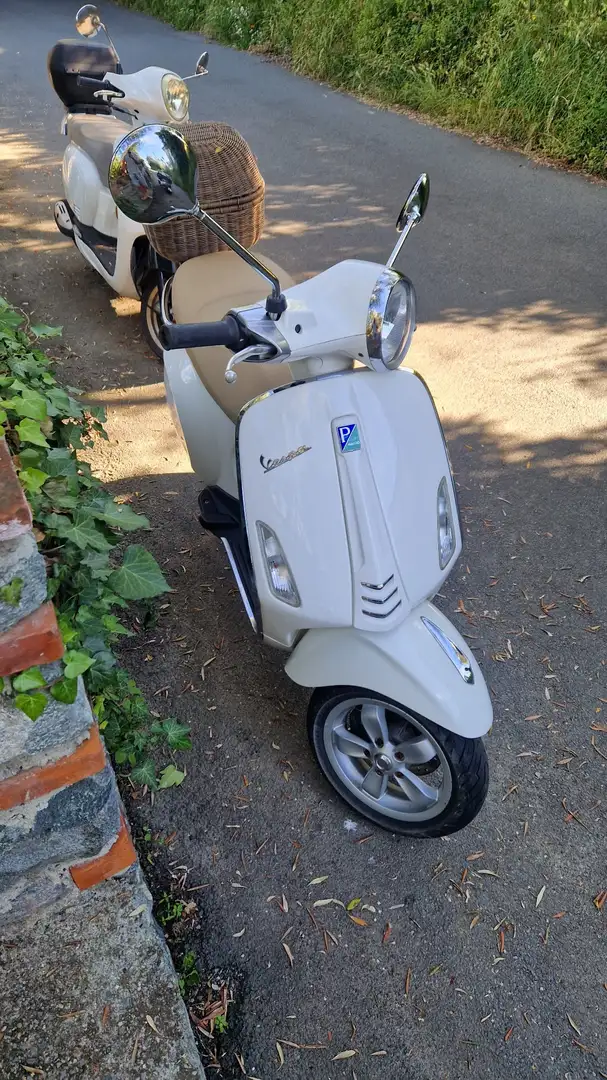 Piaggio Primavera bauletto vimini originale vespa Blanco - 1