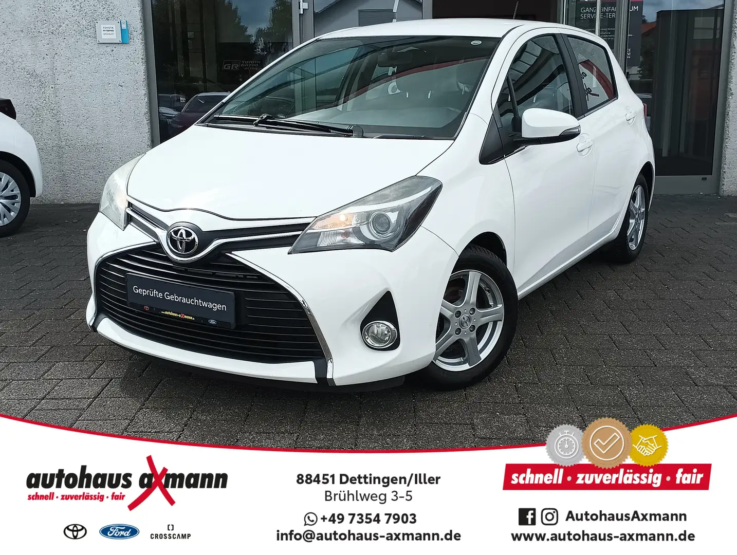 Toyota Yaris 1.0 VVT-i Comfort * Kamera * Navi Weiß - 1
