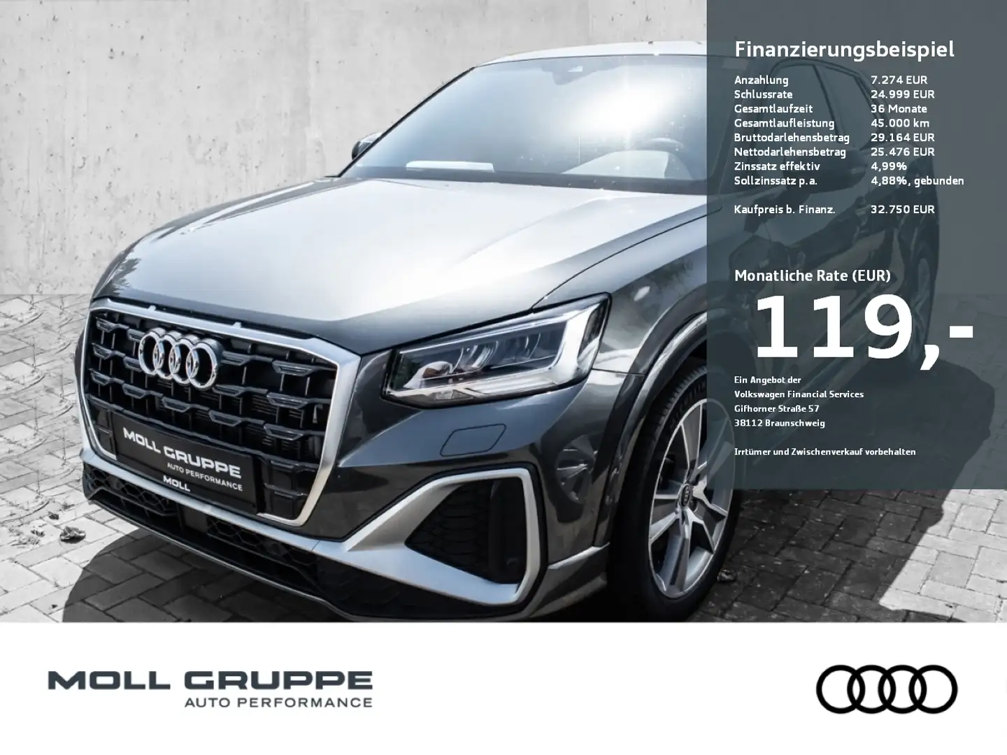 Audi Q2 35 TDI S tronic S line (AHK*Navi plus) NAVI Grau - 1