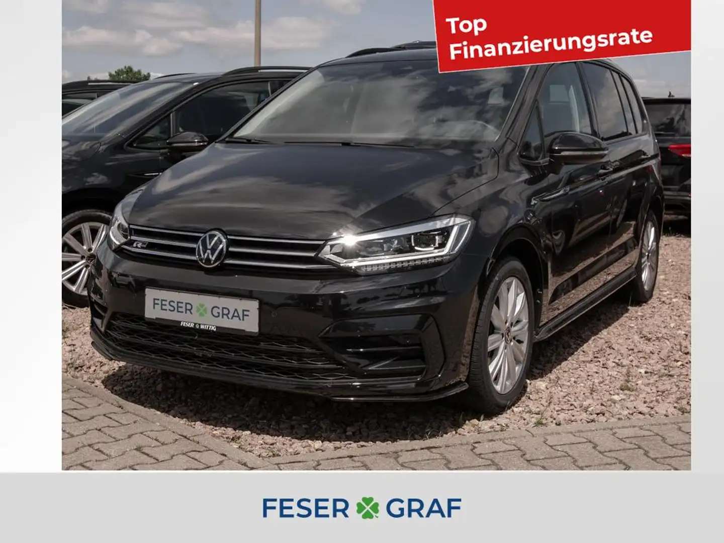 Volkswagen Touran 1.5 TSI R-Line BlackStyl DSG AHK/LED/Kamera/el.Kla Schwarz - 1