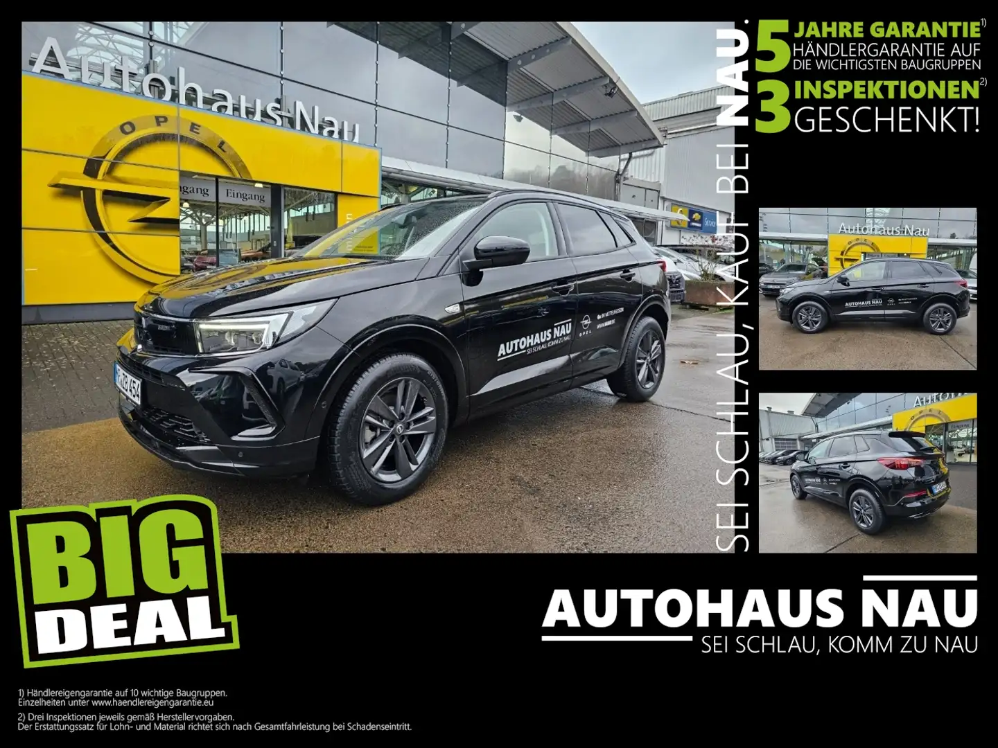 Opel Grandland 1.2 Ultimate Inspektionspaket Big Deal Schwarz - 1