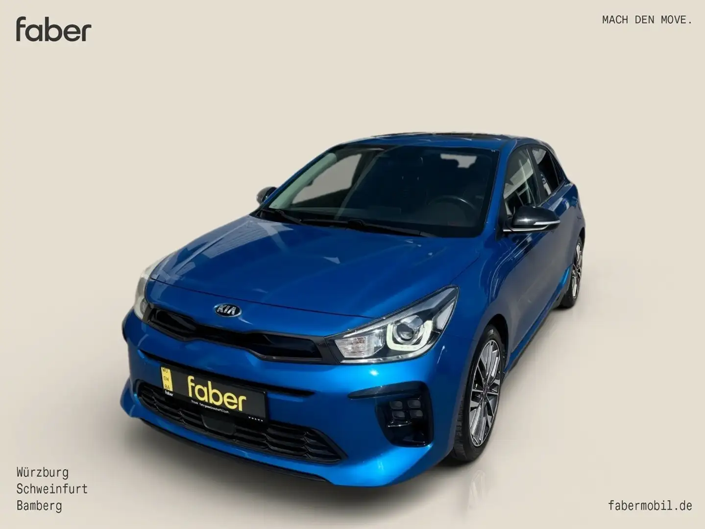 Kia Rio 1.0 T-GDI GT Line Bleu - 1
