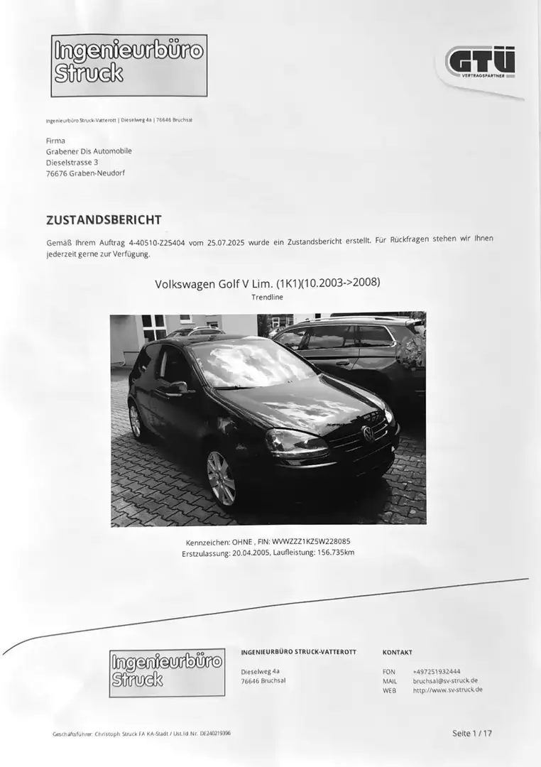 Volkswagen Golf V Lim. Trendline TÜV+INSPEK.+BATTER.+BREMSEN Schwarz - 2