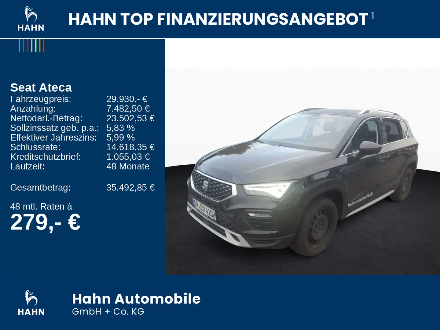 SEAT Ateca 1.5 TSI DSG Xperience AHK Navi LED Beats Schwarz - 2