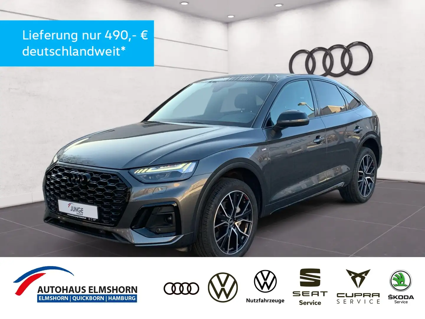 Audi Q5 Sportback S line 40 TDI quattro S tronic AHK MATR Grau - 1