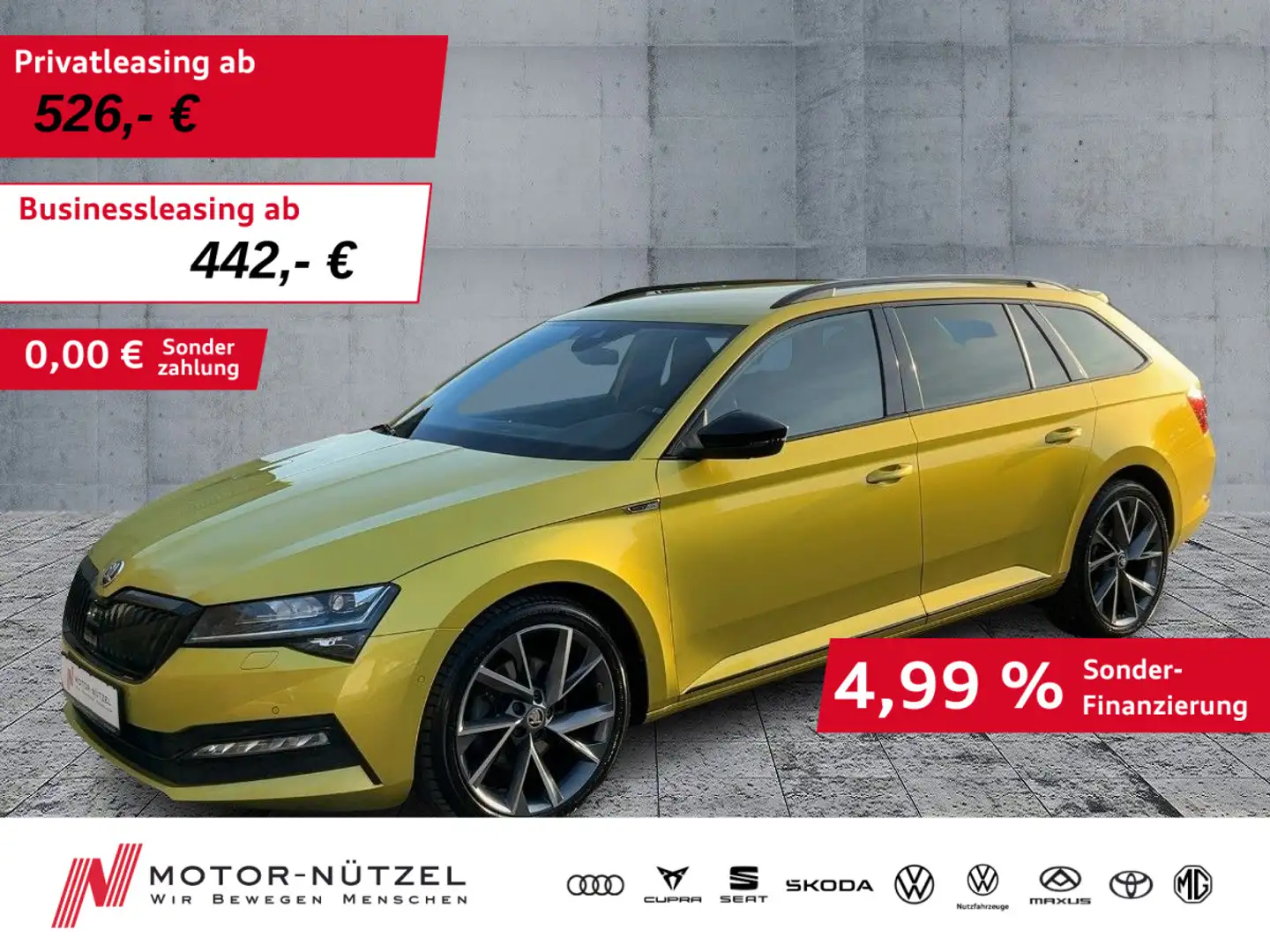 Skoda Superb Combi 2.0 TDI 4x4 DSG SPORTLINE BEAM+AHK Giallo - 1