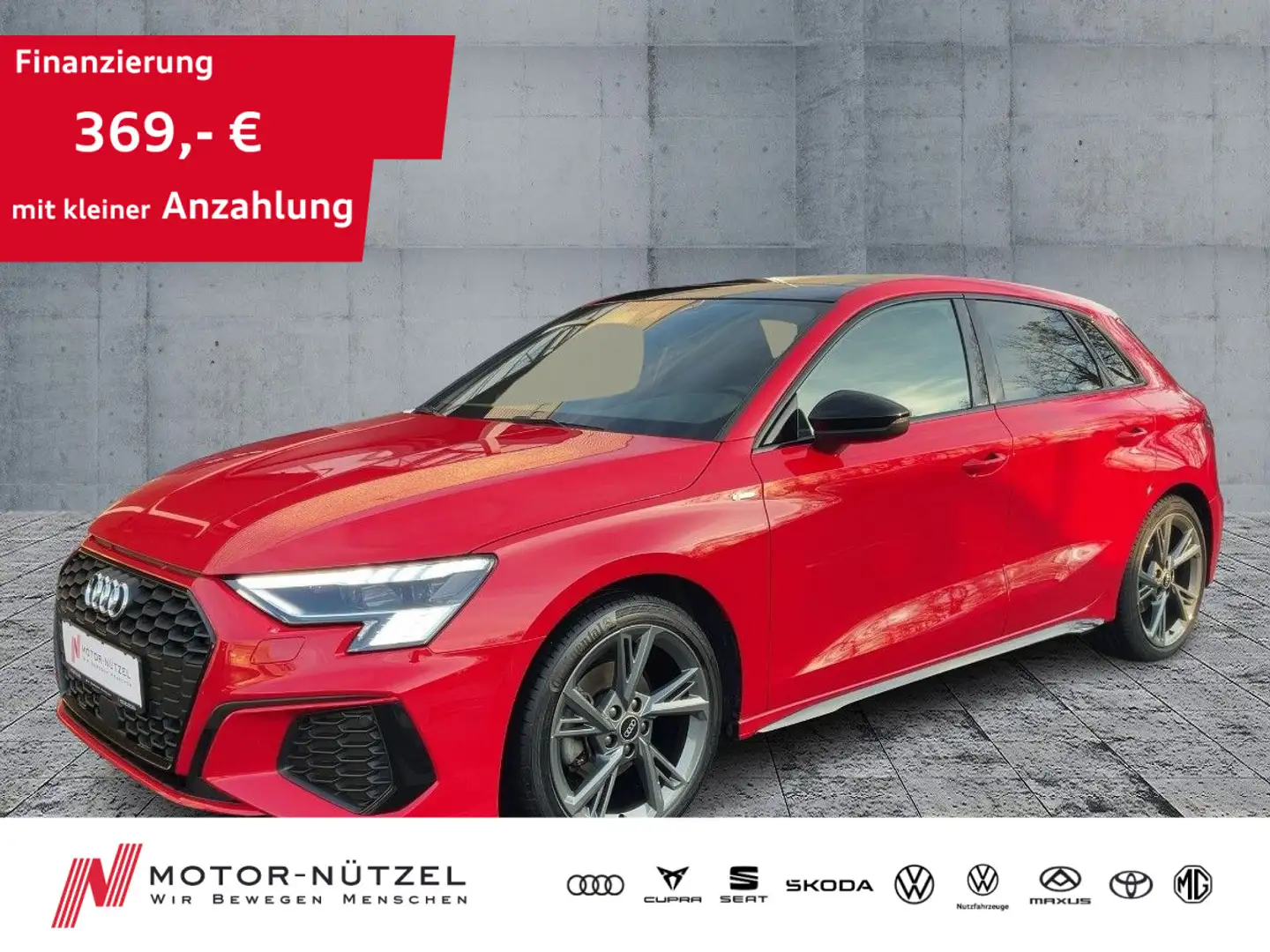 Audi A3 35 TFSI S-LINE MATRIX+NAVI+B&O+RFK Rot - 1