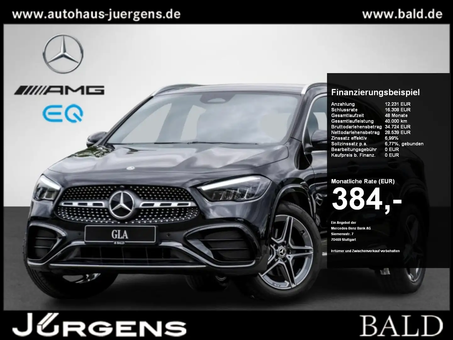 Mercedes-Benz GLA 200 AMG-Premium/LED/Totw/CarPlay/Easy-P/19" Schwarz - 1