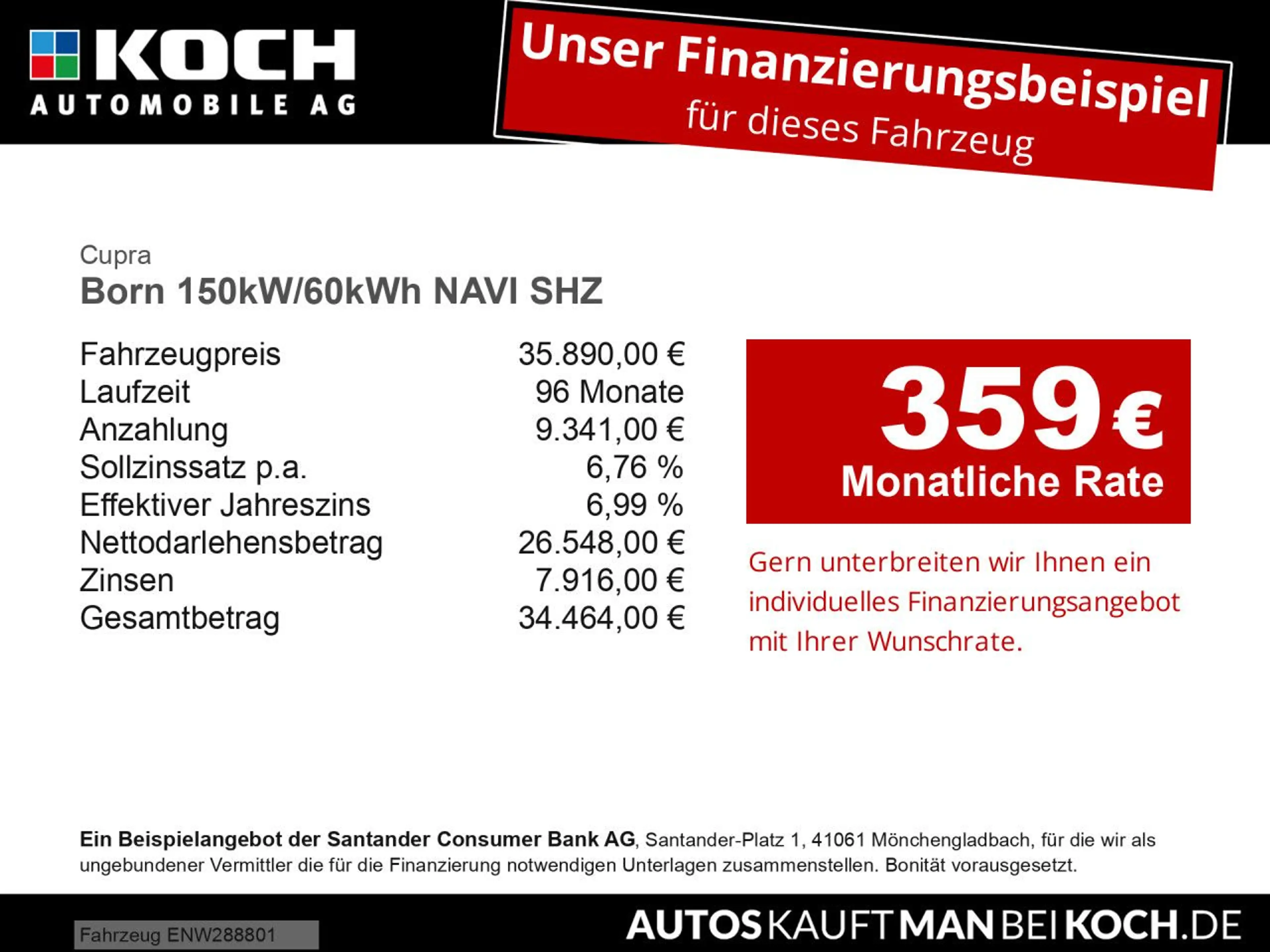 CUPRA Born 150kW/60kWh NAVI SHZ Bluetooth LED Klima — photo 2