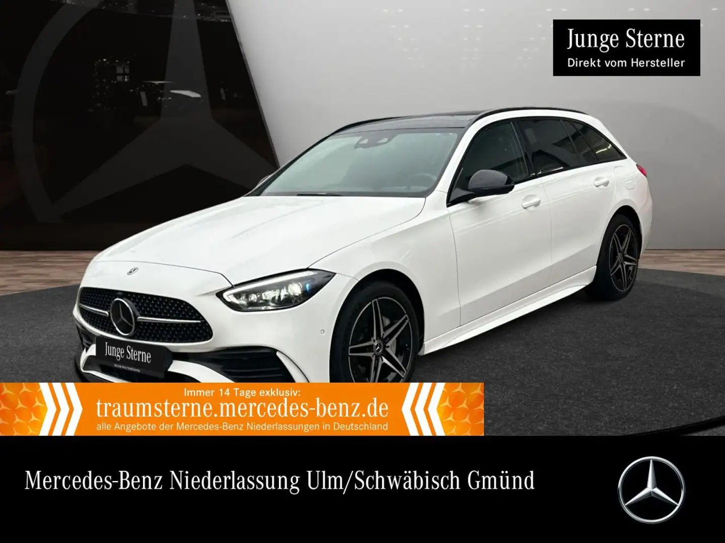 Mercedes-Benz C 300 e T AMG+NIGHT+PANO+AHK+BURMESTER+KAMERA+9G Weiß - 1