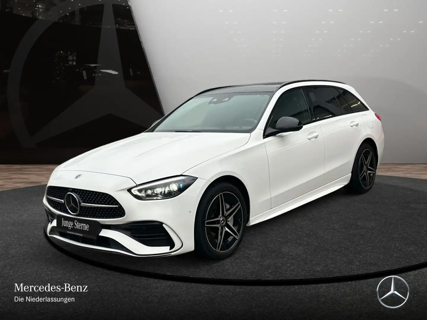 Mercedes-Benz C 300 e T AMG+NIGHT+PANO+AHK+BURMESTER+KAMERA+9G Weiß - 2