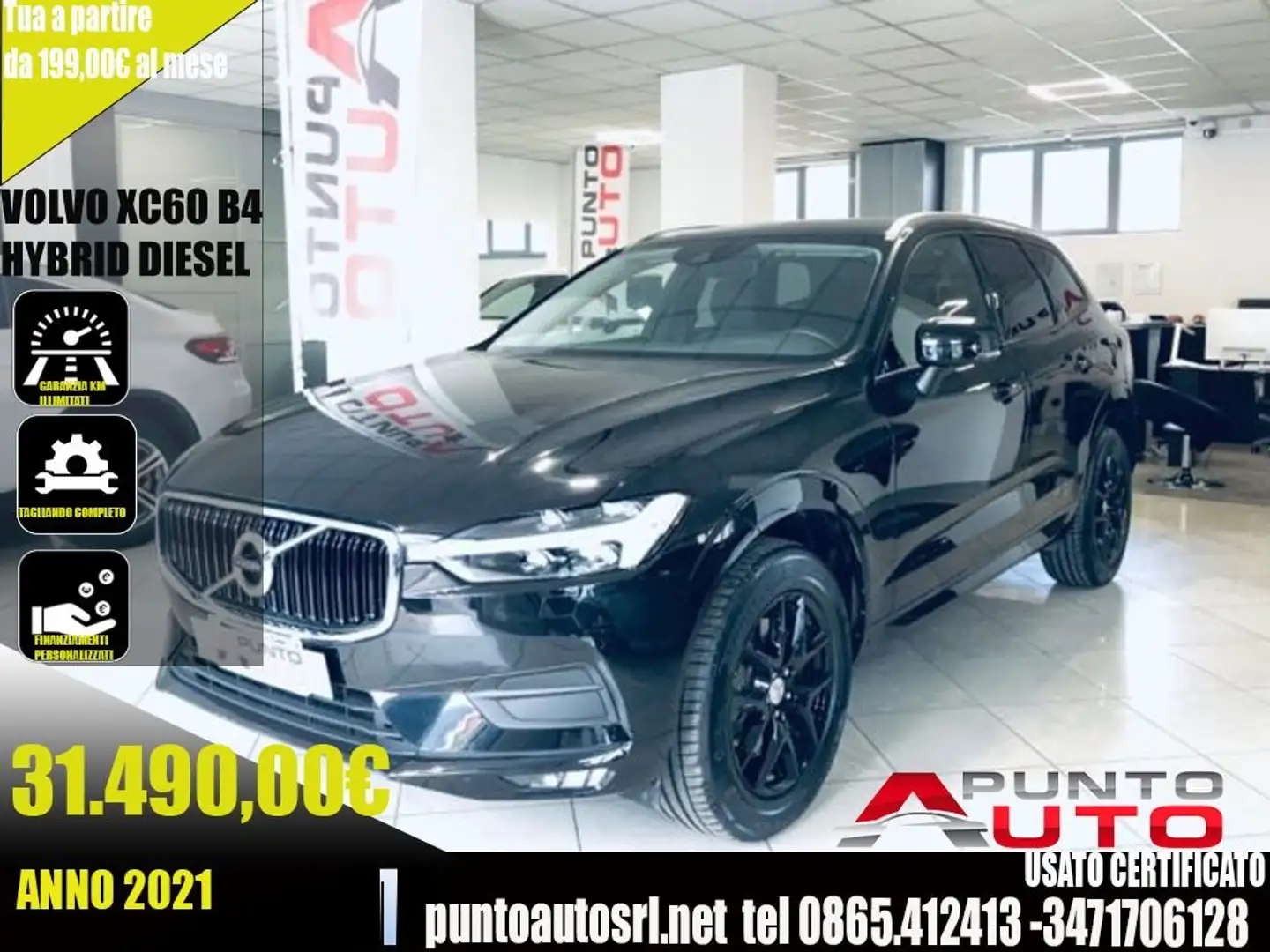 Volvo XC60 B4 (d) AWD Geartronic momentum pro 80milakm teleca Noir - 1