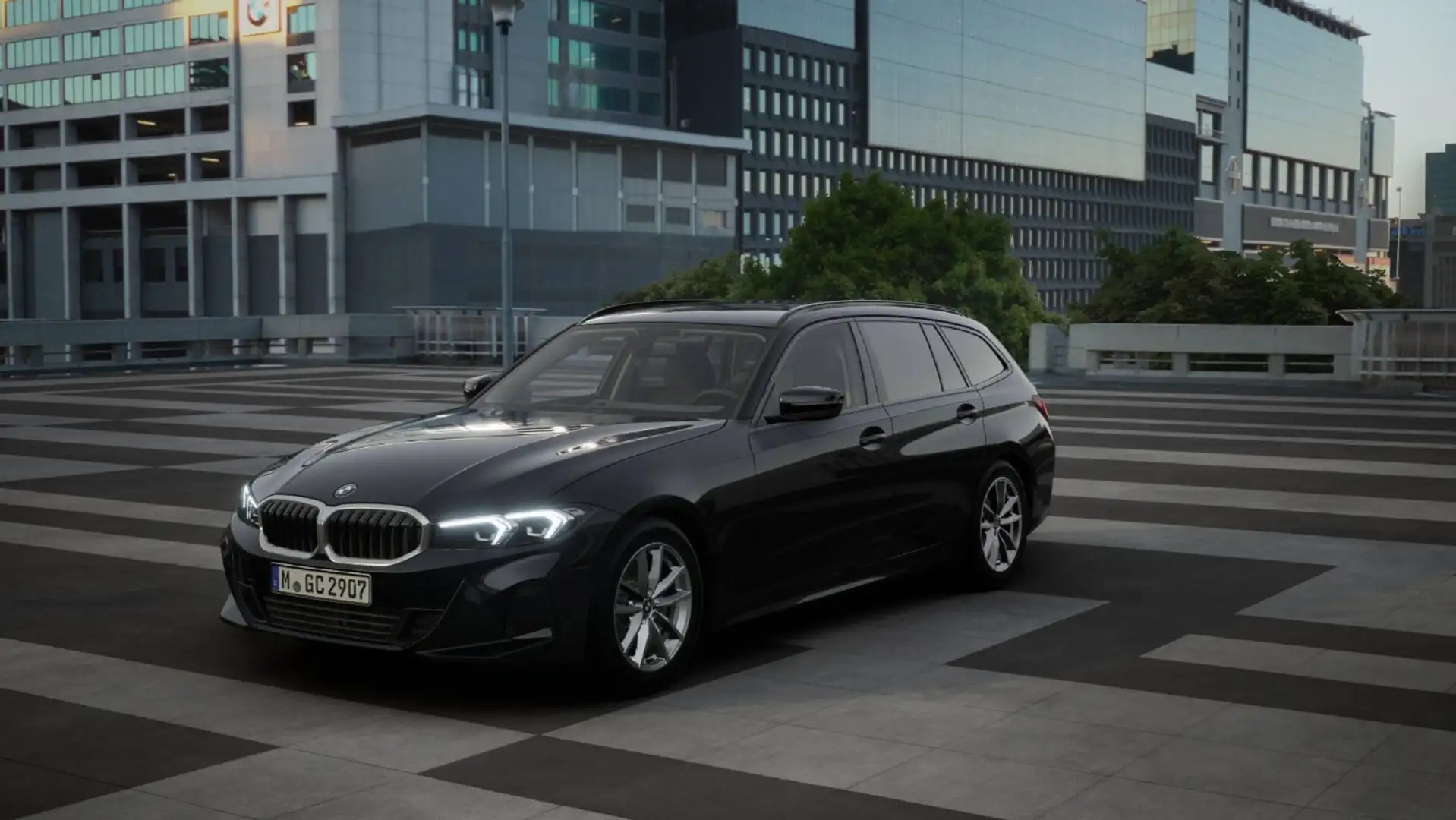 BMW 318 i touring LED SpurAss Navi AUT PDC Zwart - 1