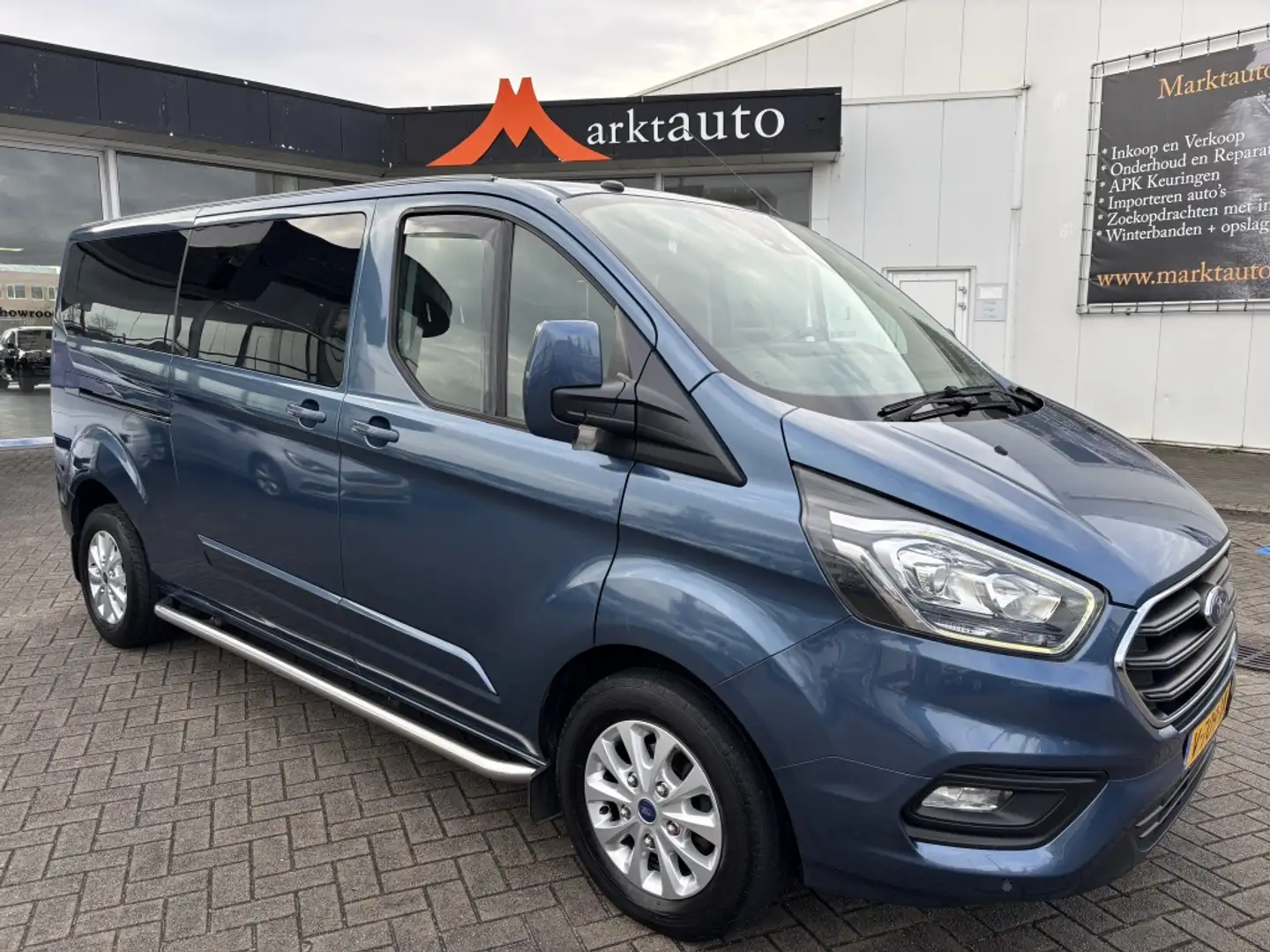 Ford Transit Custom 300 2.0 TDCI L2H1 DC Trekhaak Camera Navi Cruise Bleu - 1
