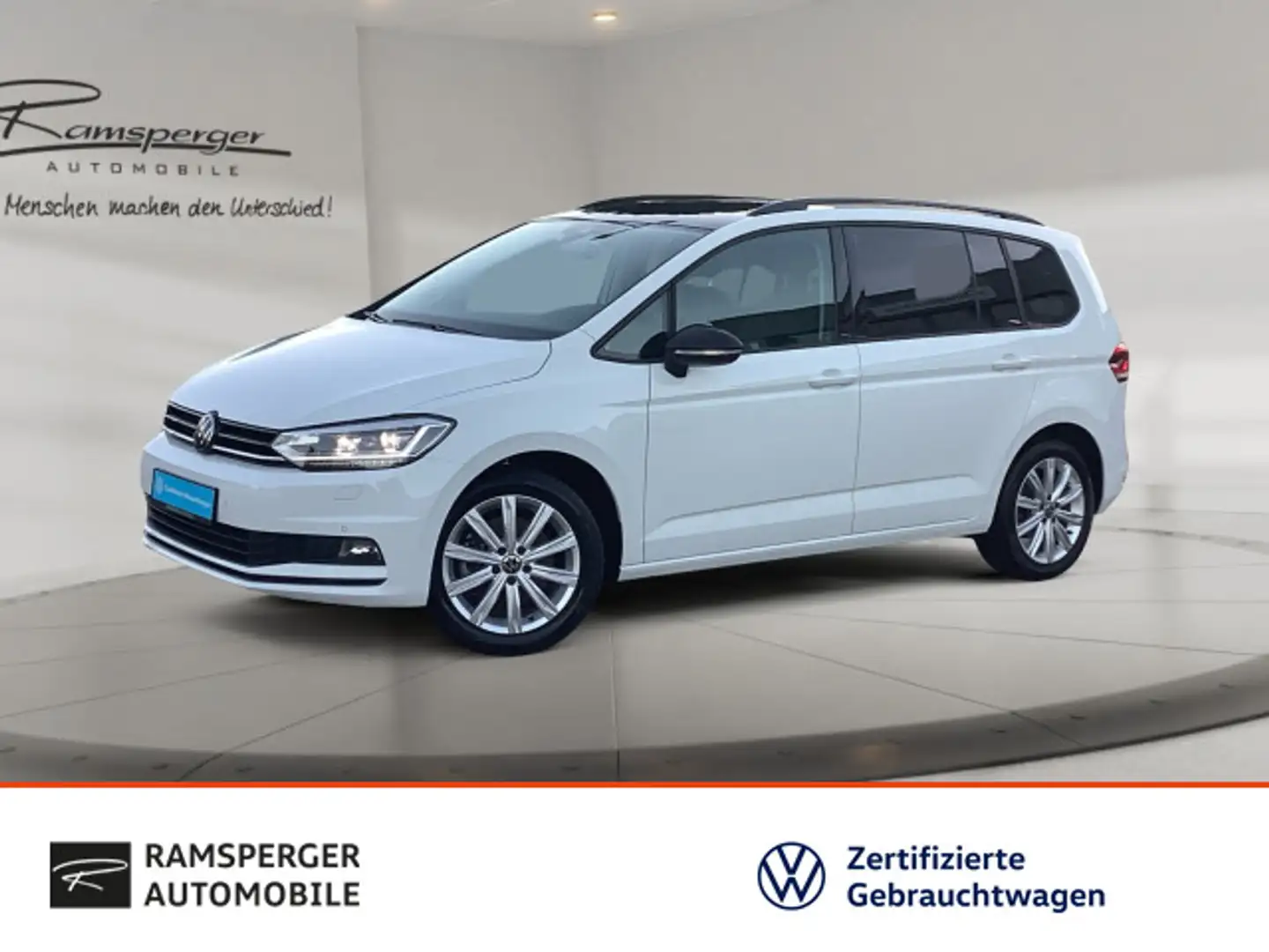 Volkswagen Touran 1.5 TSI DSG Highline AHK ACC LED Kamera Weiß - 1