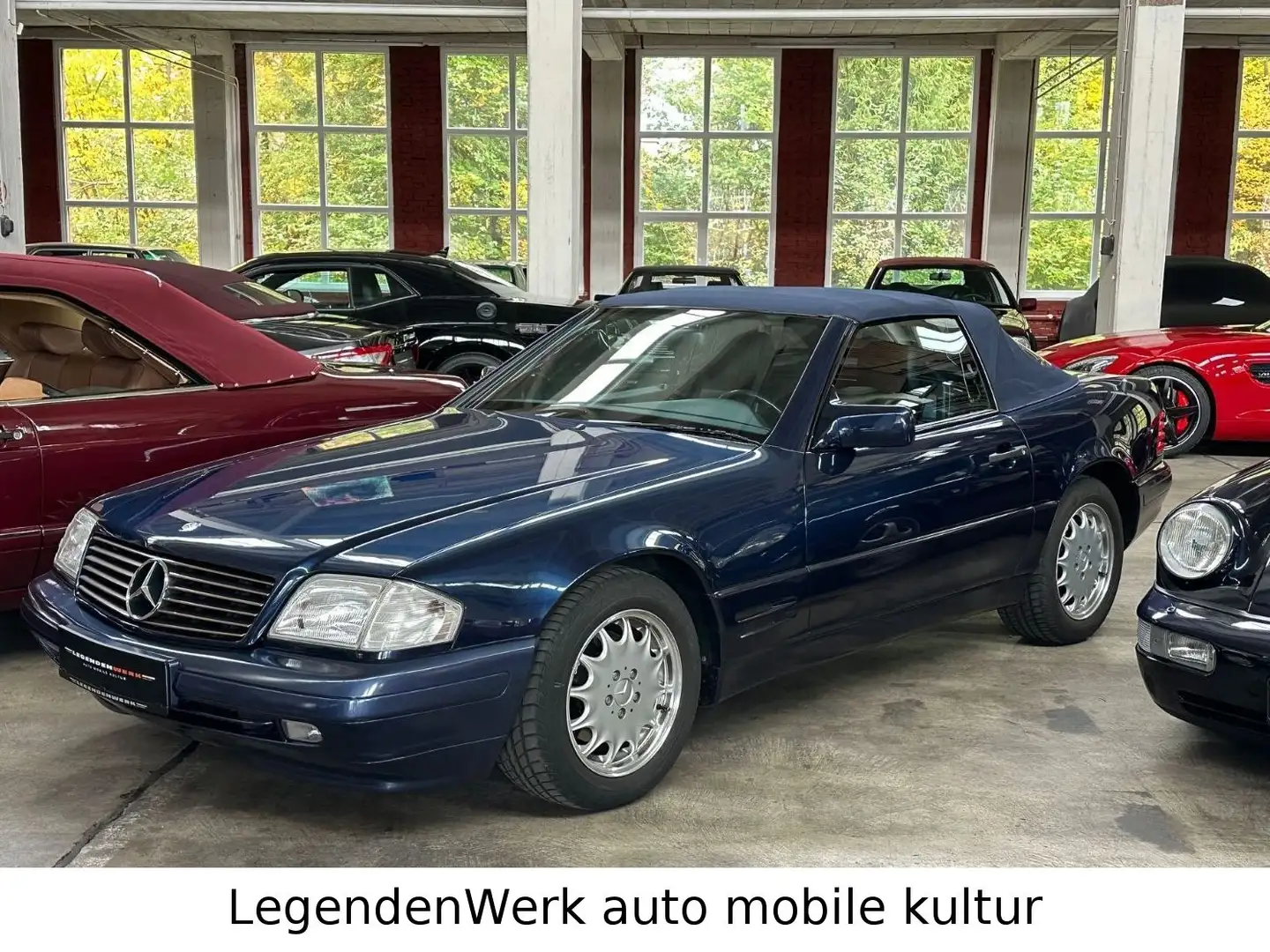 Mercedes-Benz SL 320 SL320 R129 BRD 100% 1.Lack MB Scheckheft orig km Blauw - 2