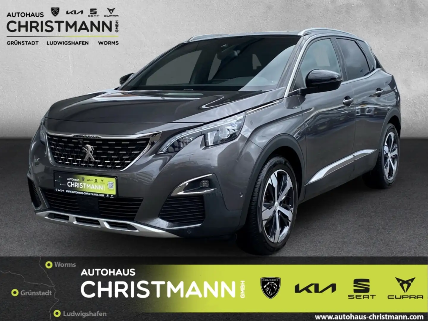 Peugeot 3008 Allure 1.6 PureTech 180 AHK Navi/Glasdach Grau - 1