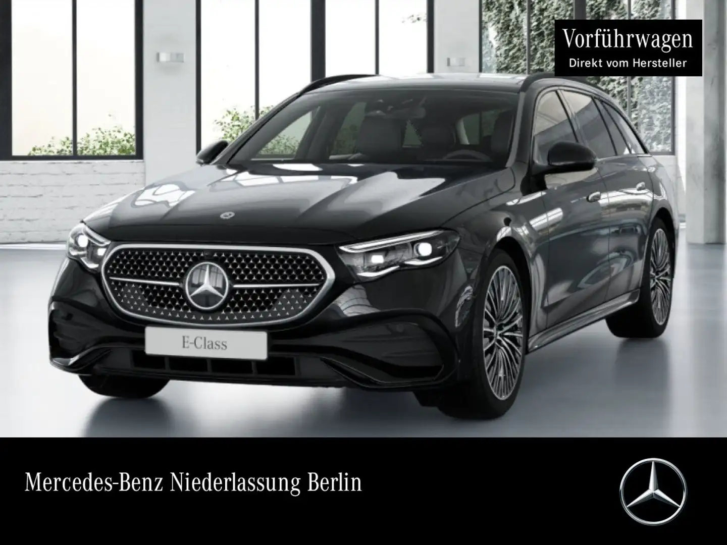 Mercedes-Benz E 200 T AMG Fahrass 360° Pano Burmester Distr. PTS Noir - 1